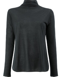 Pull en tricot noir Lamberto Losani