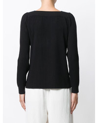 Pull en tricot noir A.P.C.