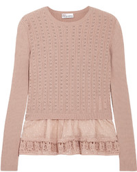 Pull en tricot rose RED Valentino