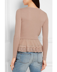 Pull en tricot rose RED Valentino