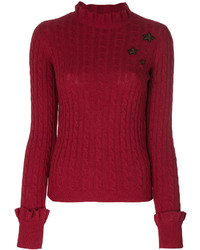 Pull en tricot rouge RED Valentino