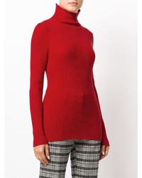 Pull en tricot rouge Victoria Beckham