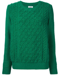 Pull en tricot vert Coohem
