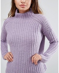 Pull en tricot violet clair Fashion Union