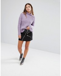 Pull en tricot violet clair Fashion Union