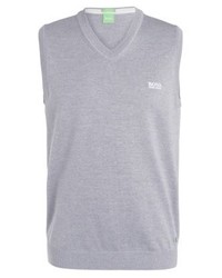 Pull en v sans manches gris Hugo Boss