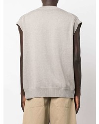 Pull en v sans manches gris Studio Nicholson