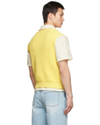 Pull en v sans manches jaune Recto