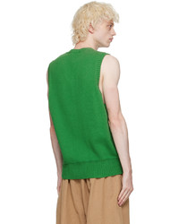 Pull en v sans manches vert s.k. manor hill