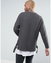 Pull gris foncé Asos