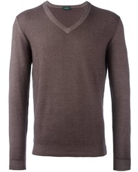 Pull gris foncé Zanone