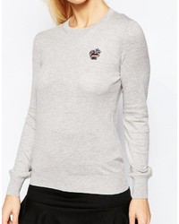 Pull gris Love Moschino