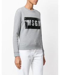 Pull imprimé gris MSGM