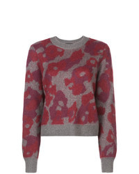 Pull imprimé léopard bordeaux