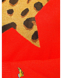 Pull imprimé léopard rouge Bella Freud