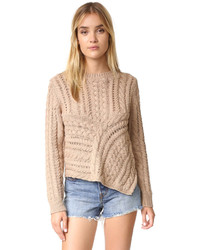Pull marron clair 360 Sweater