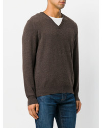 Pull marron foncé Barba