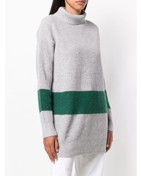 Pull surdimensionné à rayures horizontales gris Calvin Klein