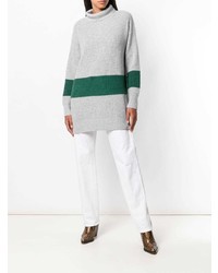 Pull surdimensionné à rayures horizontales gris Calvin Klein