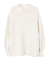 Pull surdimensionné blanc Mango