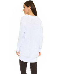 Pull surdimensionné blanc DKNY
