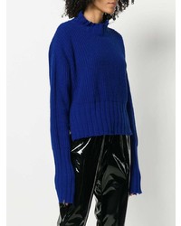 Pull surdimensionné bleu marine MSGM