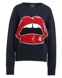 Pull surdimensionné bleu marine Markus Lupfer