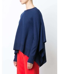 Pull surdimensionné bleu marine Sies Marjan