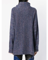 Pull surdimensionné bleu marine Zadig & Voltaire