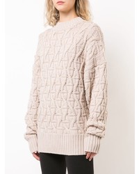 Pull surdimensionné en tricot beige Totême