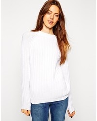 Pull surdimensionné en tricot blanc Asos