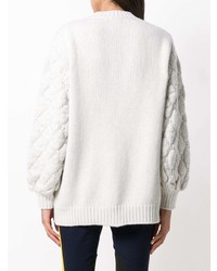 Pull surdimensionné en tricot blanc Fine Edge
