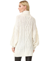 Pull surdimensionné en tricot blanc Faith Connexion