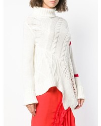 Pull surdimensionné en tricot blanc Preen Line