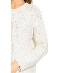 Pull surdimensionné en tricot blanc Ami Dans La Rue