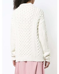 Pull surdimensionné en tricot blanc JW Anderson