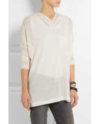 Pull surdimensionné en tricot blanc Donna Karan