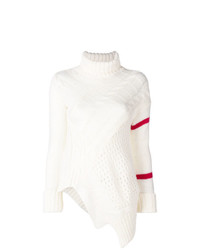 Pull surdimensionné en tricot blanc Preen Line
