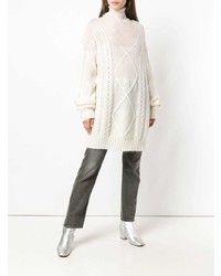 Pull surdimensionné en tricot blanc Maison Margiela