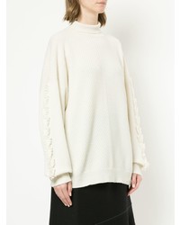 Pull surdimensionné en tricot blanc Barrie