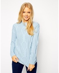 Pull surdimensionné en tricot bleu clair Asos