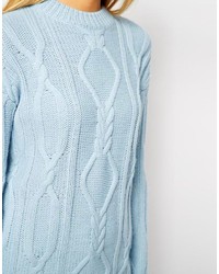 Pull surdimensionné en tricot bleu clair Asos