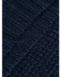 Pull surdimensionné en tricot bleu marine Prada