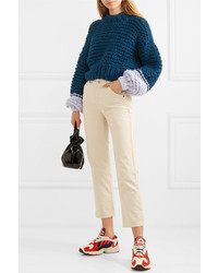 Pull surdimensionné en tricot bleu marine The Knitter