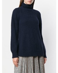 Pull surdimensionné en tricot bleu marine Dondup