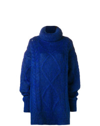 Pull surdimensionné en tricot bleu Maison Margiela