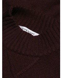 Pull surdimensionné en tricot bordeaux Givenchy