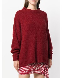 Pull surdimensionné en tricot bordeaux Isabel Marant Etoile