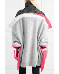 Pull surdimensionné en tricot gris foncé Balenciaga