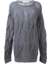 Pull surdimensionné en tricot gris A.F.Vandevorst